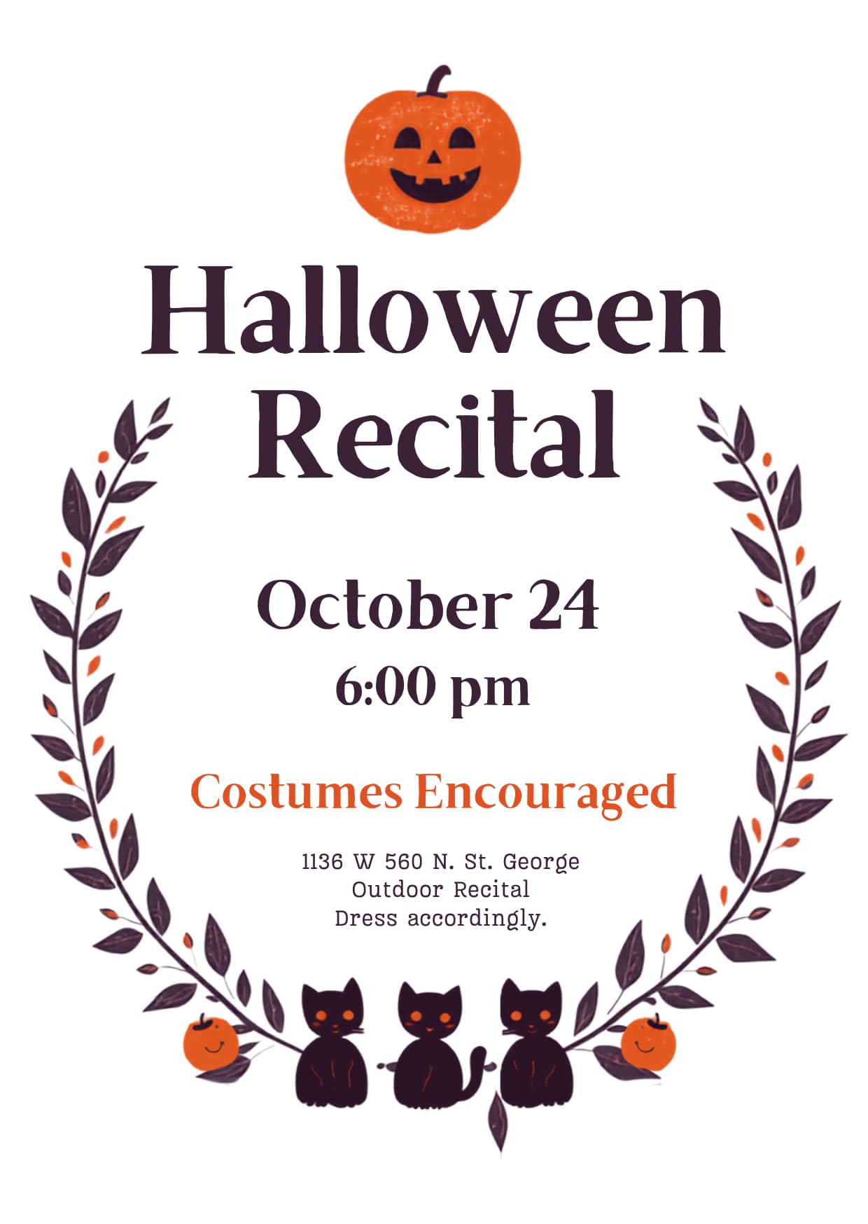 Halloween Piano Recital